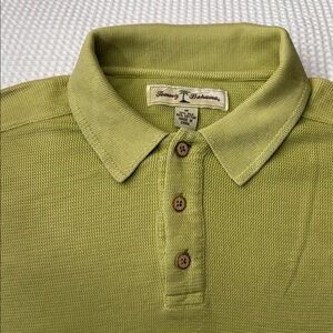 Tommy Bahama Olive Silk Polo Shirt - L